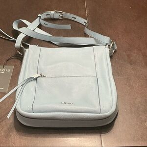 Light Blue Leather Lodi’s Crossbody Bag